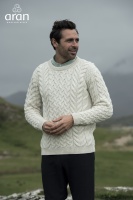Aran Woollen Mills Mens Supersoft Merino Aran Pullover